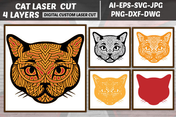 Download Multilayer Laser Cut Cat Svg - Laser Collection