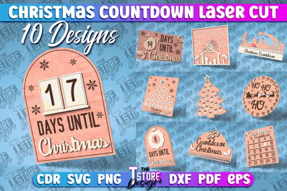 Download Christmas Countdown Laser Cut SVG Design - Laser Collection