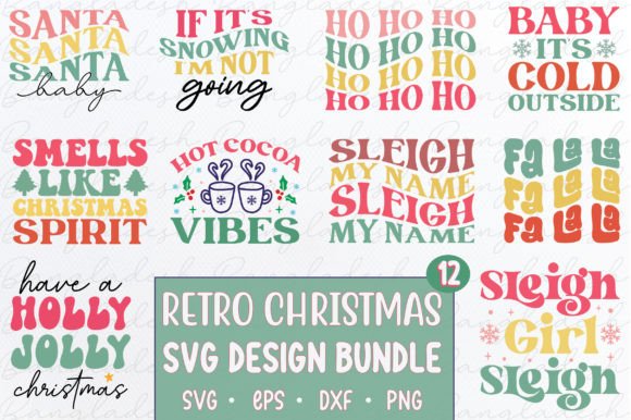 Download Retro Christmas SVG BUNDLE - Svg bundle Collection