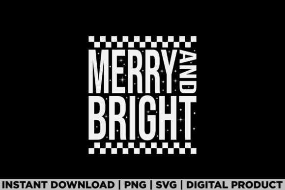 Download Merry and Bright Christmas Quote Tee - Merry and bright Collection