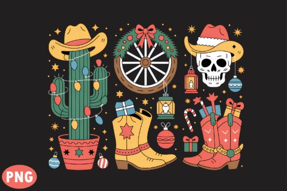 Download Festive Western Christmas PNG - Premium Resources