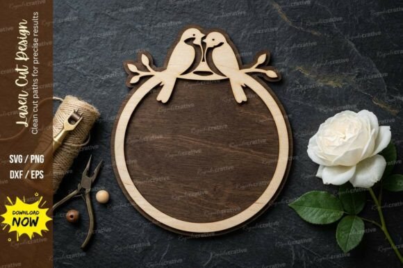 Download Hanging Round Frame Laser Cut Svg - Laser Collection