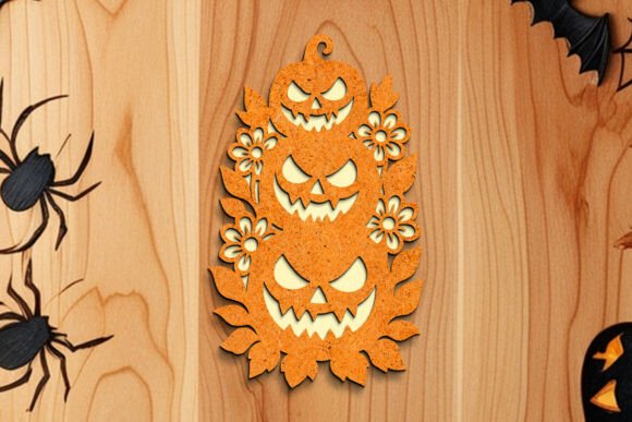 Download Stacked Flower Pumpkins Laser Cut SVG - Laser Collection