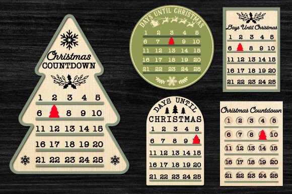 Download Christmas Countdown Laser Cut Bundle - Laser Collection