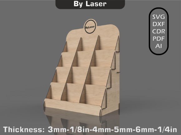 Download Laser Cut File Countertop Display Stand - Laser Collection
