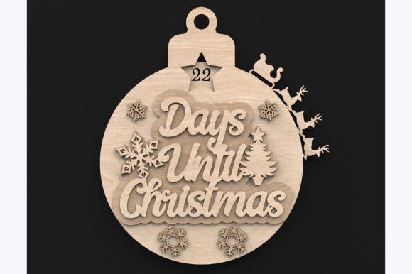Download Christmas Countdown Bauble Laser Svg - Laser Collection