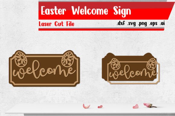 Download Easter Welcome Sign - Laser Cut Files - Laser Collection