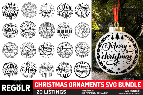Download Christmas Ornaments SVG Bundle - Svg bundle Collection
