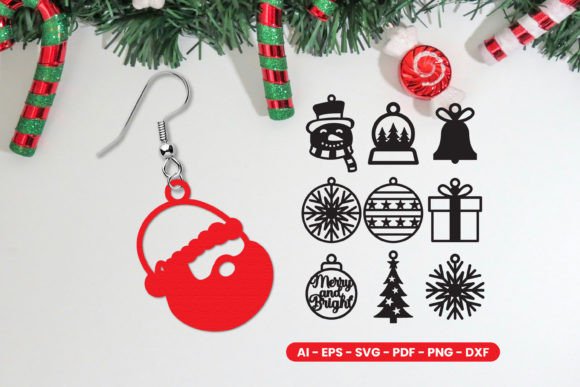 Download Christmas Earrings Lasercut Bundle - Laser Collection