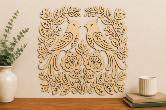 Download Cardinal Bird Floral Laser Cut SVG - Laser Collection