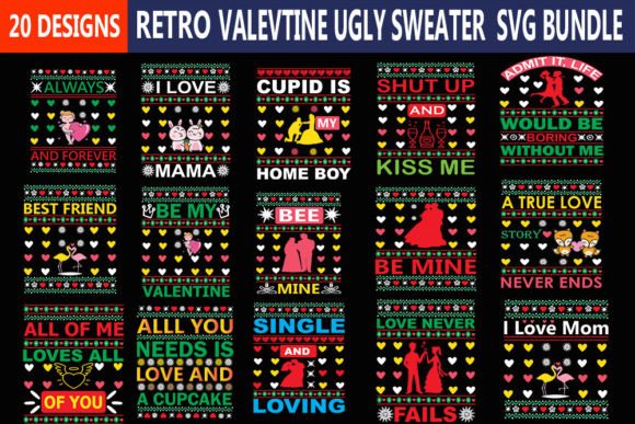 Download Valentine Ugly Sweater Svg Bundle, - Svg bundle Collection