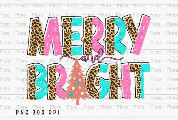 Download Merry and Bright Leopard Christmas PNG - Merry and bright Collection