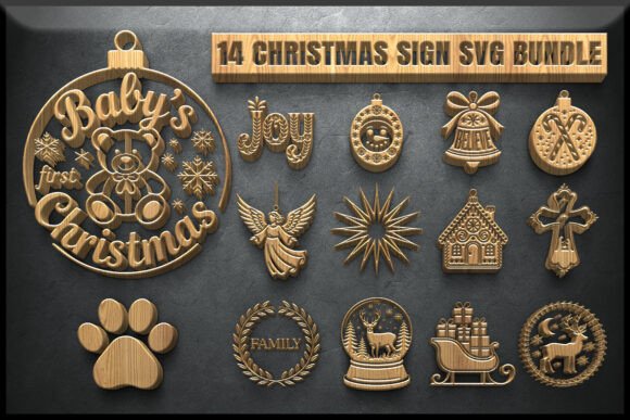 Download Rustic Christmas Sign SVG Bundle - Svg bundle Collection