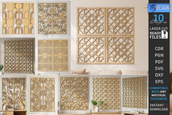 Download Decorative Wall Art Panels Laser Cut Set - Laser Collection