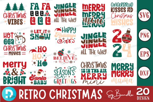 Download Retro Christmas SVG Bundle - Svg bundle Collection