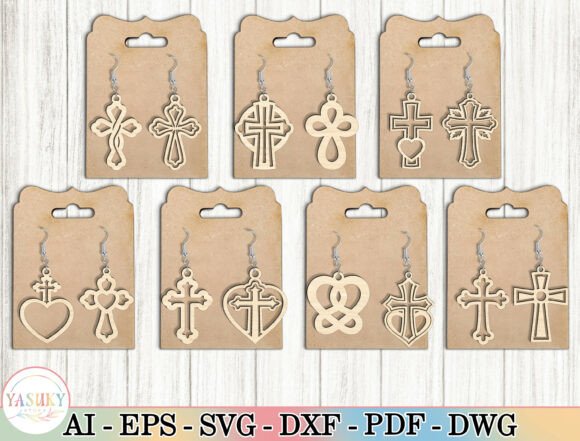 Download Cross Earrings Laser Cut File SVG Bundle - Svg bundle Collection