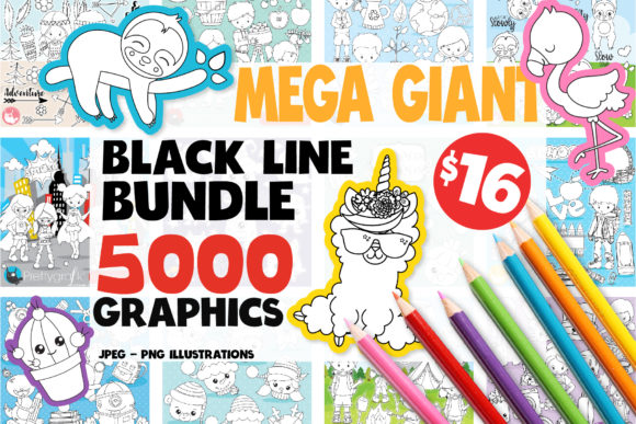 Download 5000 in 1 - Black Lines Mega Bundle - Mega Collection