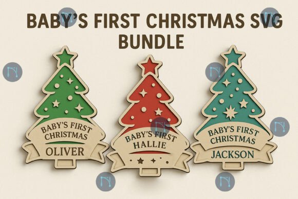 Download Baby’s First Christmas Tree SVG Bundle - Svg bundle Collection