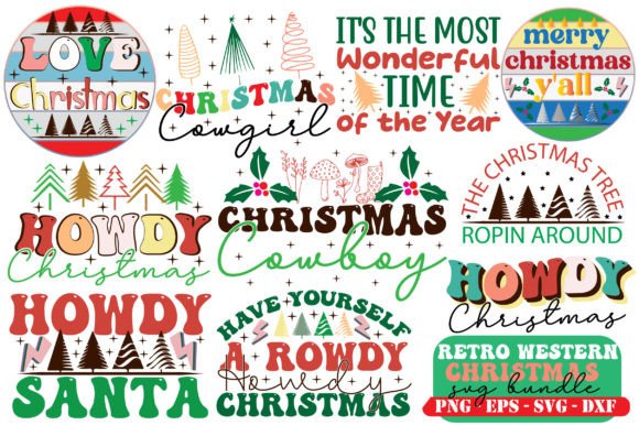 Download Retro Western Christmas SVG Bundle - Svg bundle Collection