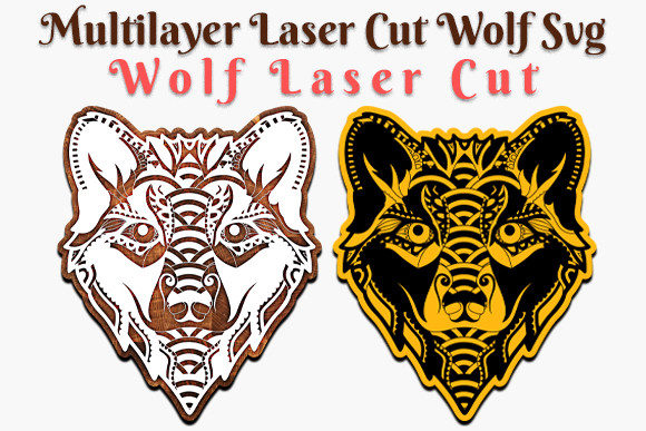 Download Multilayer Laser Cut Wolf SVG - Laser Collection