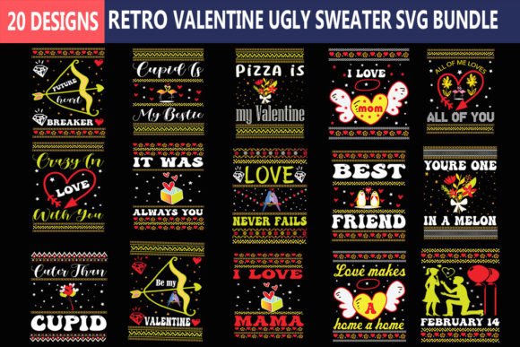 Download VALENTINE Ugly Sweater Svg Bundle, - Svg bundle Collection