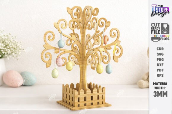 Download Easter Tree Laser Cut | Table Decor SVG - Laser Collection