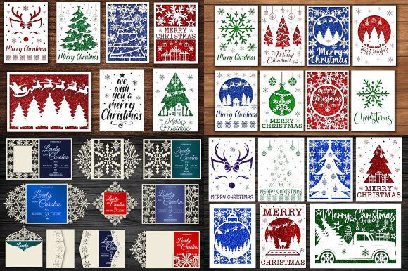 Download Huge Christmas Card SVG Bundle - Svg bundle Collection