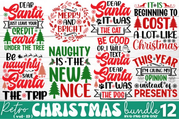 Download Retro Christmas SVG Bundle - Svg bundle Collection