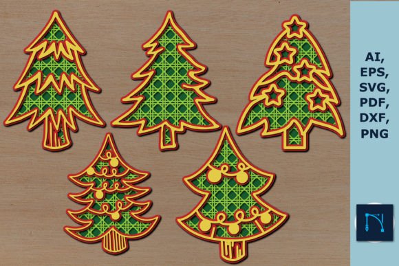 Download Multi Layer 3D Christmas Tree SVG Bundle - Svg bundle Collection