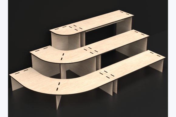 Download Laser Cut 3 Tier Display Stand Svg Files - Laser Collection