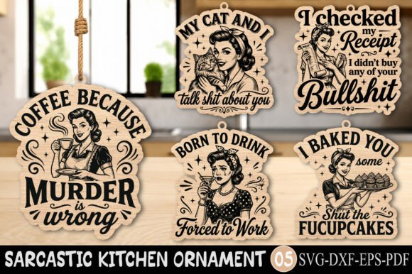 Download Funny Retro Housewife Laser Cut File - Laser Collection