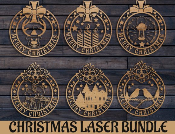 Download Merry Christmas Laser Cut Bundle Design - Laser Collection