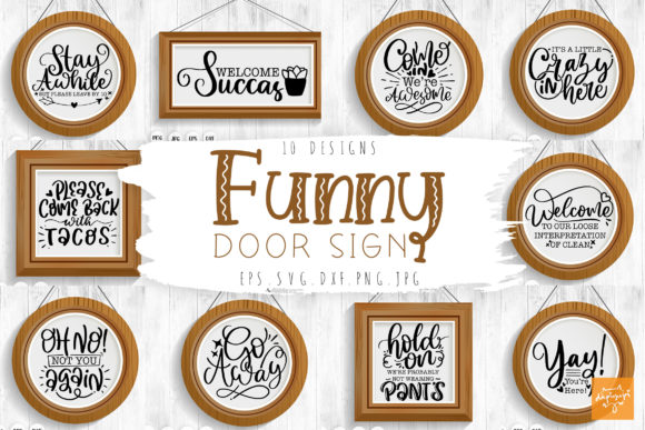 Download Funny Door Sign SVG Bundle Farmhouse SVG - Svg bundle Collection