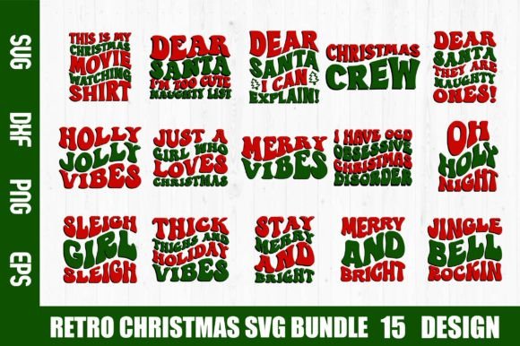 Download Retro Christmas SVG Bundle - Svg bundle Collection