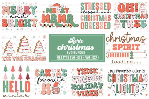 Download Retro Christmas SVG Bundle - Svg bundle Collection