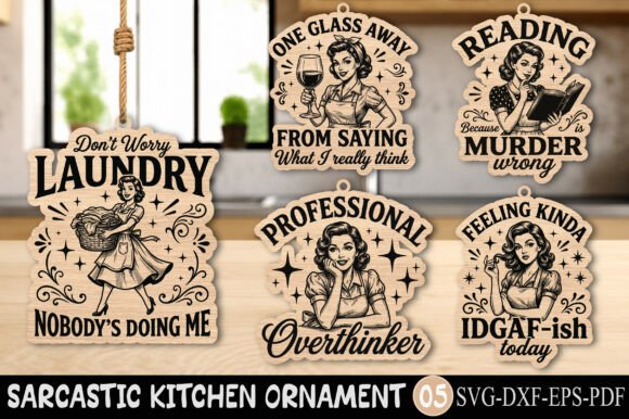 Download Sarcastic Retro Housewife Laser Cut File - Laser Collection
