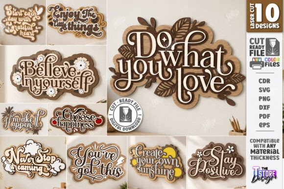 Download Inspirational Quote Wall Decor Laser Set - Premium Resources