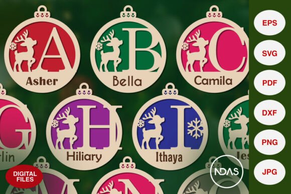 Download A to Z Alphabet Reindeer Laser Cut SVG - Laser Collection