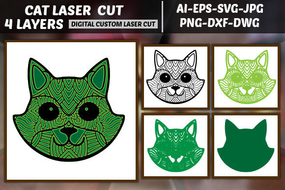Download Multilayer Laser Cut Cat Svg - Laser Collection