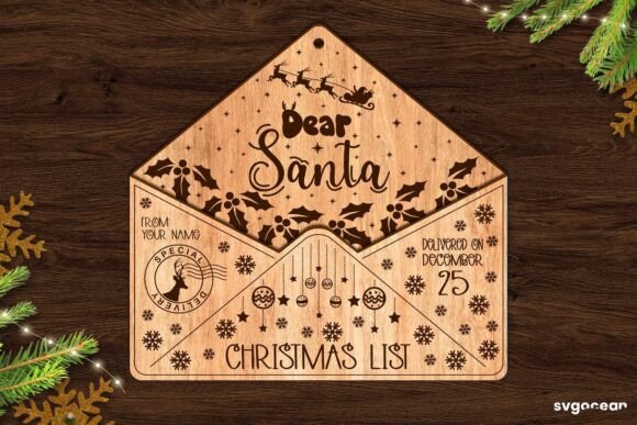 Download Santa Letter Envelope Laser Cut - Laser Collection