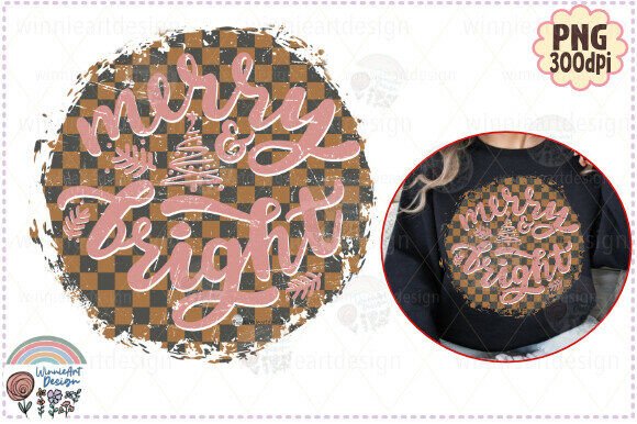 Download Merry and Bright Checkered Christmas PNG - Premium Bundle