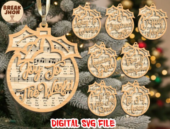 Download Holiday Laser Cut Ornaments Svg Bundle - Svg bundle Collection
