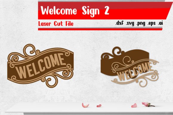 Download Welcome Sign 2 - Laser Cut Files - Laser Collection