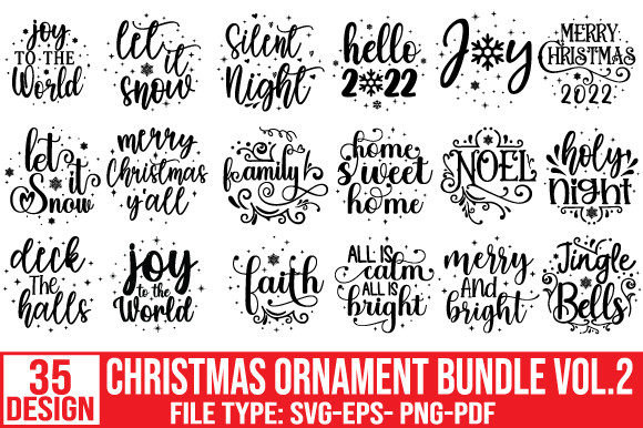Download Christmas Ornament Svg Bundle Vol.2 - Svg bundle Collection