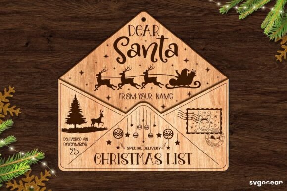 Download Letter to Santa Envelope Laser Cut - Laser Collection