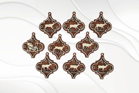 Download Christmas Decor, Deers Santa Laser Files - Laser Collection