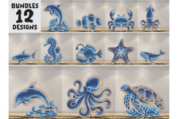 Download Ocean Animals Laser Cut SVG - Marine - Laser Collection