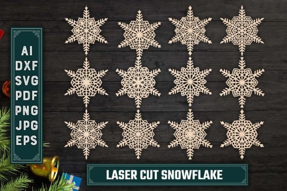 Download Snowflakes Laser Cut SVG, Dxf Bundle 113 - Laser Collection