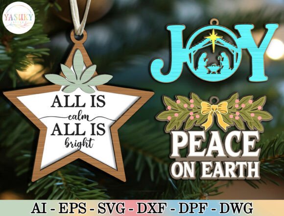 Download Nativity Christmas Ornament SVG Bundle - Svg bundle Collection
