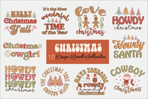 Download Retro Western Christmas SVG Bundle - Svg bundle Collection